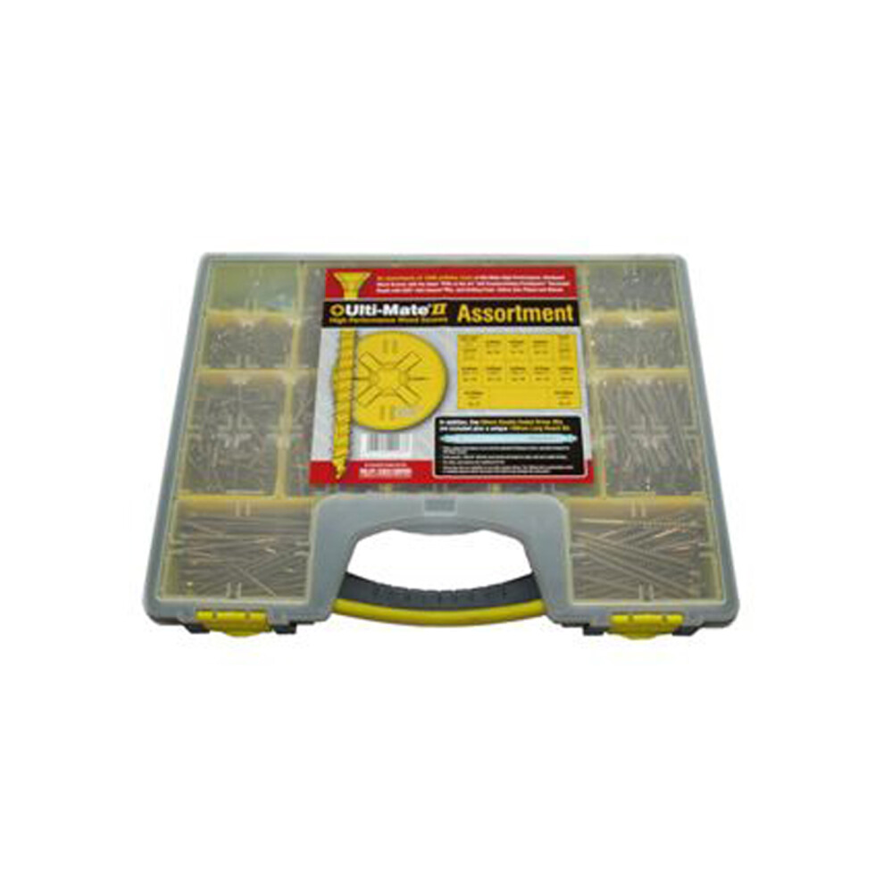 Ulti-Mate Woodscrews Pozisquare Double Csk Zyp - 9Ultimatecase1 - 5014196371665