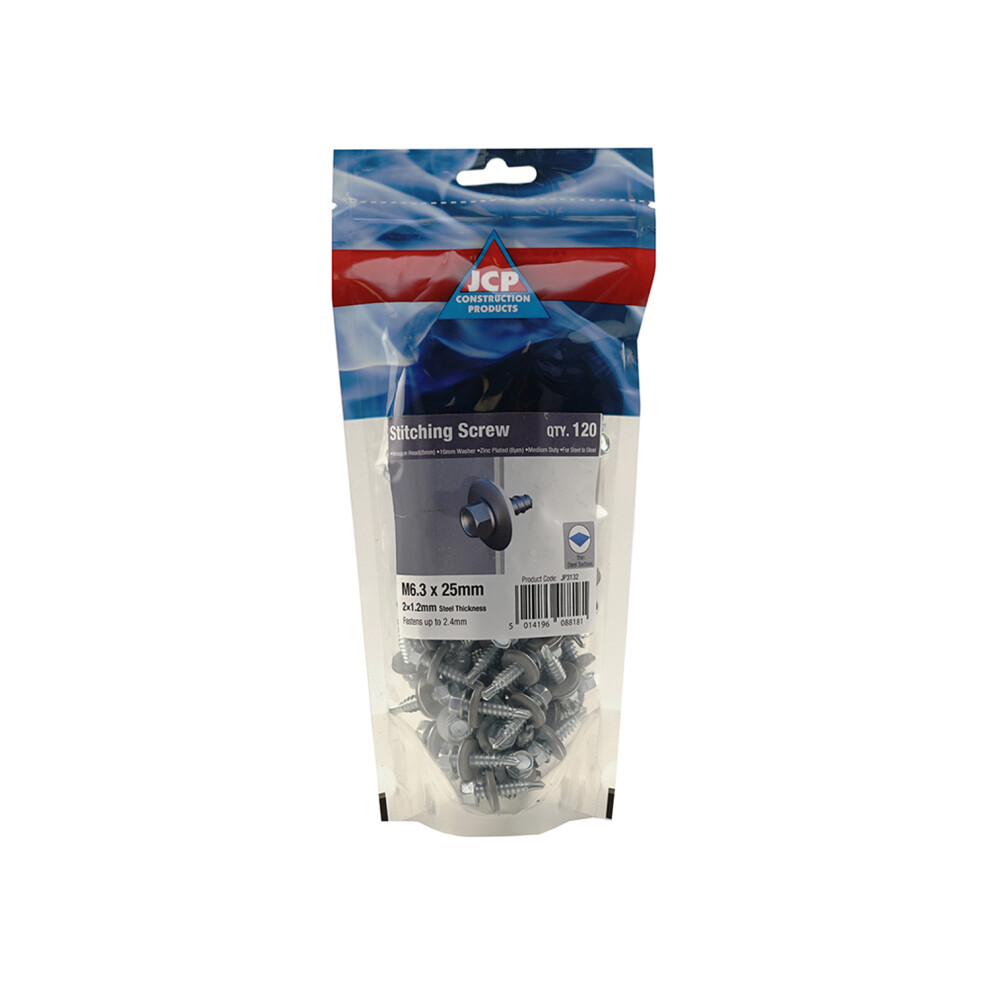 Jcp Fixings Metalfix Stitching Screws 16Mm Washer - Fjposs63025w16 5014196088181