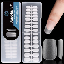 Acrylic Nail Tips Set 300pcs Full Cover Medium Square Matte Frosted Soft Gel Press On Nails
