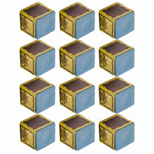 12er Pack blaue Poolkreidewürfel für Billard | 2,3 cm je Stück
