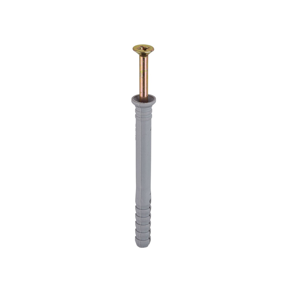 Jcp Fixings Nylon Hammer Screws Zyp - 6 X 60Mm - Fjnhs06060 - Box Of 100 5014196005379