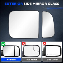 Heated Upper & Lower Tow Mirror Spotter Glass Lens for RAM 1500 2500 3500 2010-2020 Right 68067728AA, 68067730AA