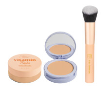 The Beauty Crop Setting Powder + PoreFilter Pressed Powder Duo - Talc-Free - Medium
