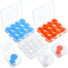 21 Pairs Ear Plugs for Sleeping Soft Reusable Moldable Silicone Earplugs Noise Cancelling Earplugs Sound Blocking Ear Plugs with Case for Swimmin