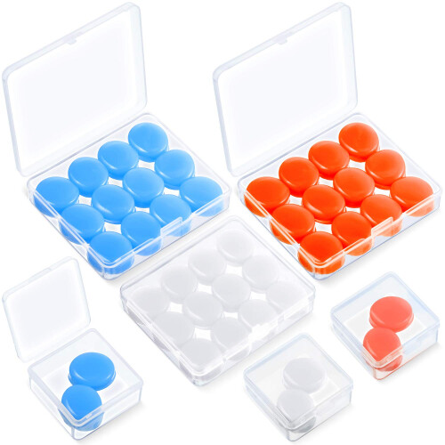21 Pairs Ear Plugs for Sleeping Soft Reusable Moldable Silicone