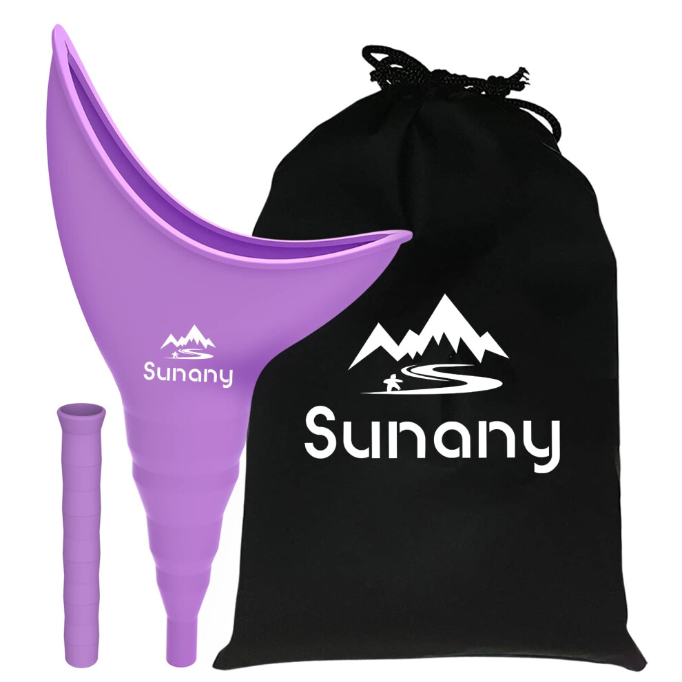 Female Urination Device,Reusable Silicone Female Urinal Foolproof Women Pee Funnel Allows Women To Pee Standing Up,Women's Urinal With Drawstring 9080821470597