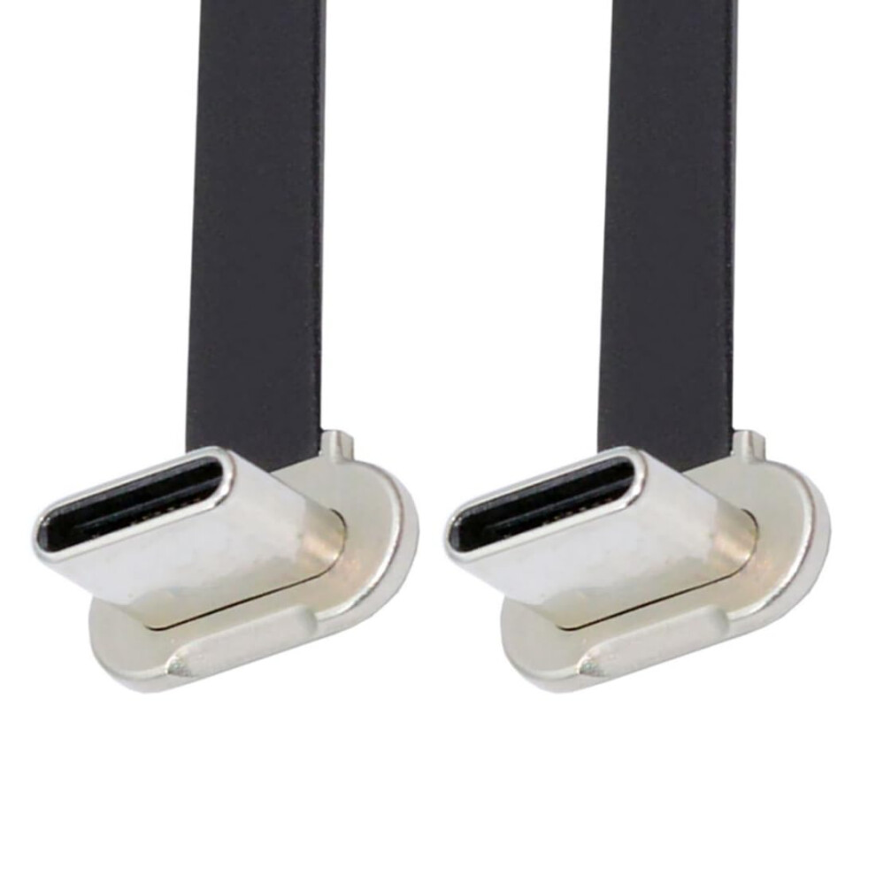 Chenyang Usb C Short Flat Cable Usb 2.0 Type C Dual 90 Degree Angled Pd 65W Fast Charge Data Extension Cable 75Mm 9080756468270