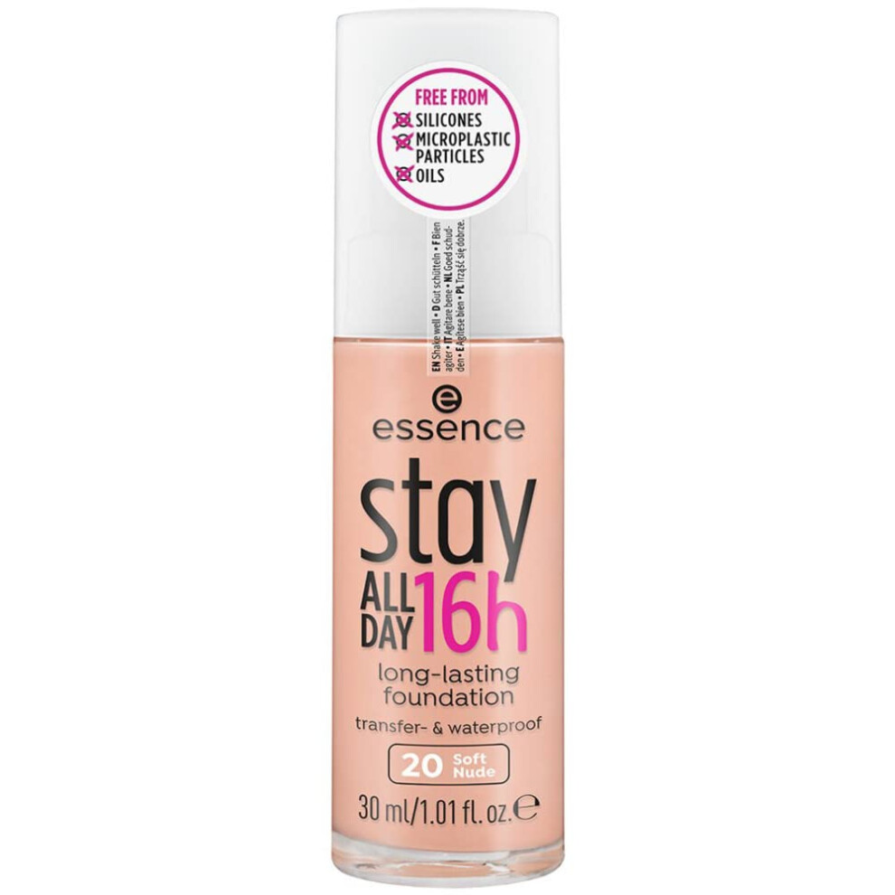 Essence Cosmetics stay ALL DAY 16h long-lasting Foundation, longlasting, mattifying, colour correcting, matte (30ml)