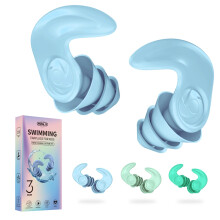 Kids Swimming Ear Plugs – 3 Pairs Reusable Soft Silicone Waterproof Earplugs for Children (Ages 4-12), Ear Protection for Swimming, Bathing, Surf