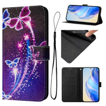 Wallet Case Leather Flip Cover with Card Slots, Magnetic Folio Lock and Kickstand for Honor Play 7T 5G