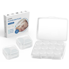 8 Pairs Silicone Ear Plugs for Sleeping, Reusable Waterproof Moldable SNR = 27dB Noise Cancelling Premium EarPlugs for Sleeping, Shooting, Airplanes,