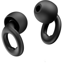 Ear Plugs for Sleep – Super Soft, Reusable Hearing Protection in Flexible Silicone for Noise Reduction & Flights - 8 Ear Tips in XS/S/M/L -Black.