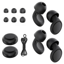 Jayine Ear Plugs for Sleep 2 Pairs, Reusable Noise Cancelling Earplugs Hearing Protection 25dB, Removable Soft Silicone Earplugs for Concerts, Fo