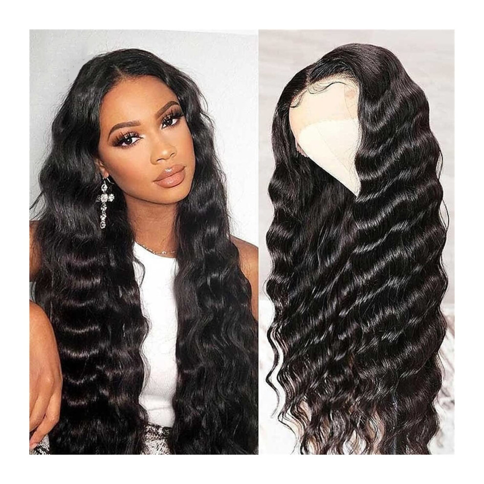 Malaysian Loose Deep Wave Human Hair Lace Front Wig 13x4 HD Lace 180% Density for Black Women