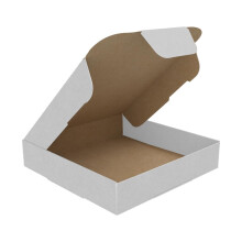 AKAR White Mini C7/A7 Large Letter Size Box, 101x101x20mm - Sturdy Corrugated Cardboard Postal for Shipping, Mailing, and Packing - Compact C7 PI