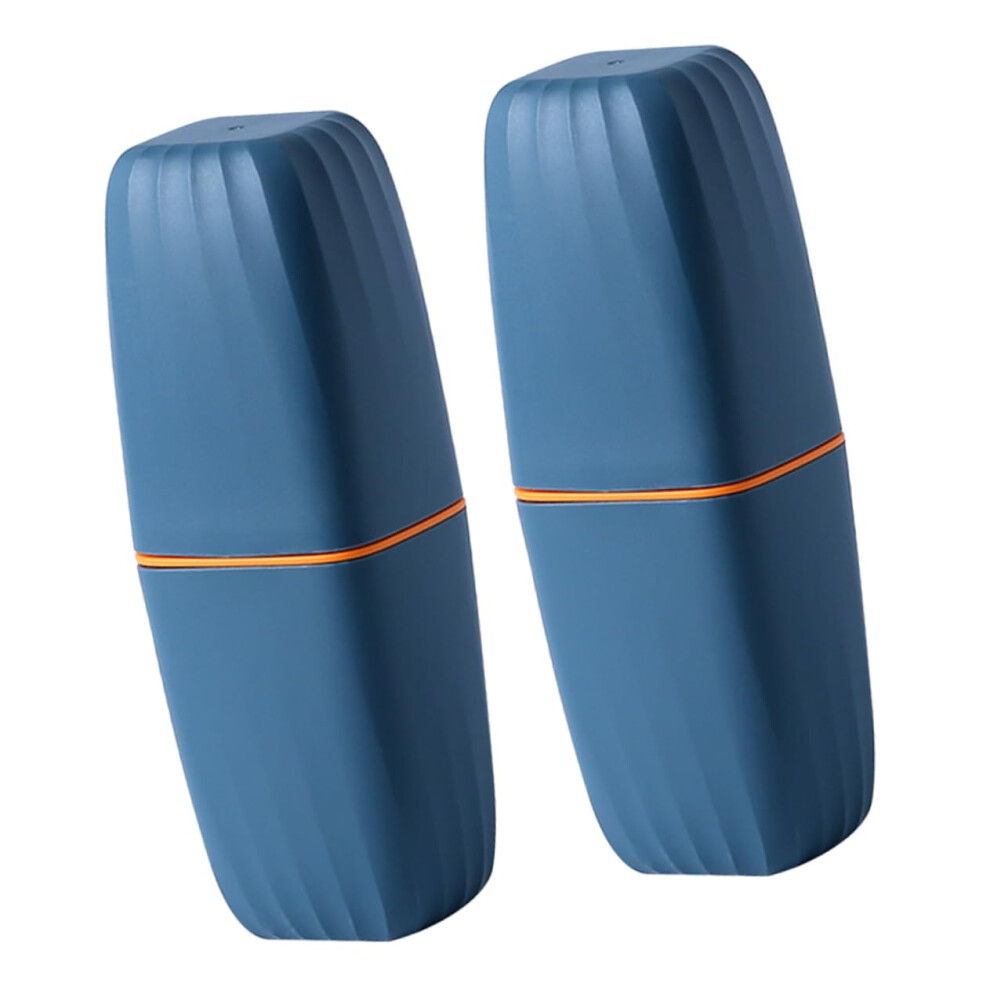 Travel Toothbrush Holder 2 in 1 Toothbrush and Toothpaste Storage Case Compact Hygienic Design 2pcs