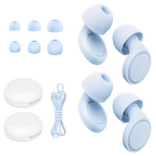 Jayine Ear Plugs for Sleep 2 Pairs, Reusable Noise Cancelling Earplugs Hearing Protection 25dB, Removable Soft Silicone Earplugs for Concerts, Fo