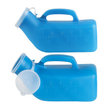 2 Pcs Urine Bottles Male Urinal Bottles for Men, Urinal Pee Bottle for Mens Urine Bottles Spill Proof, 1200ml Portable Urinals for Men with Lid,