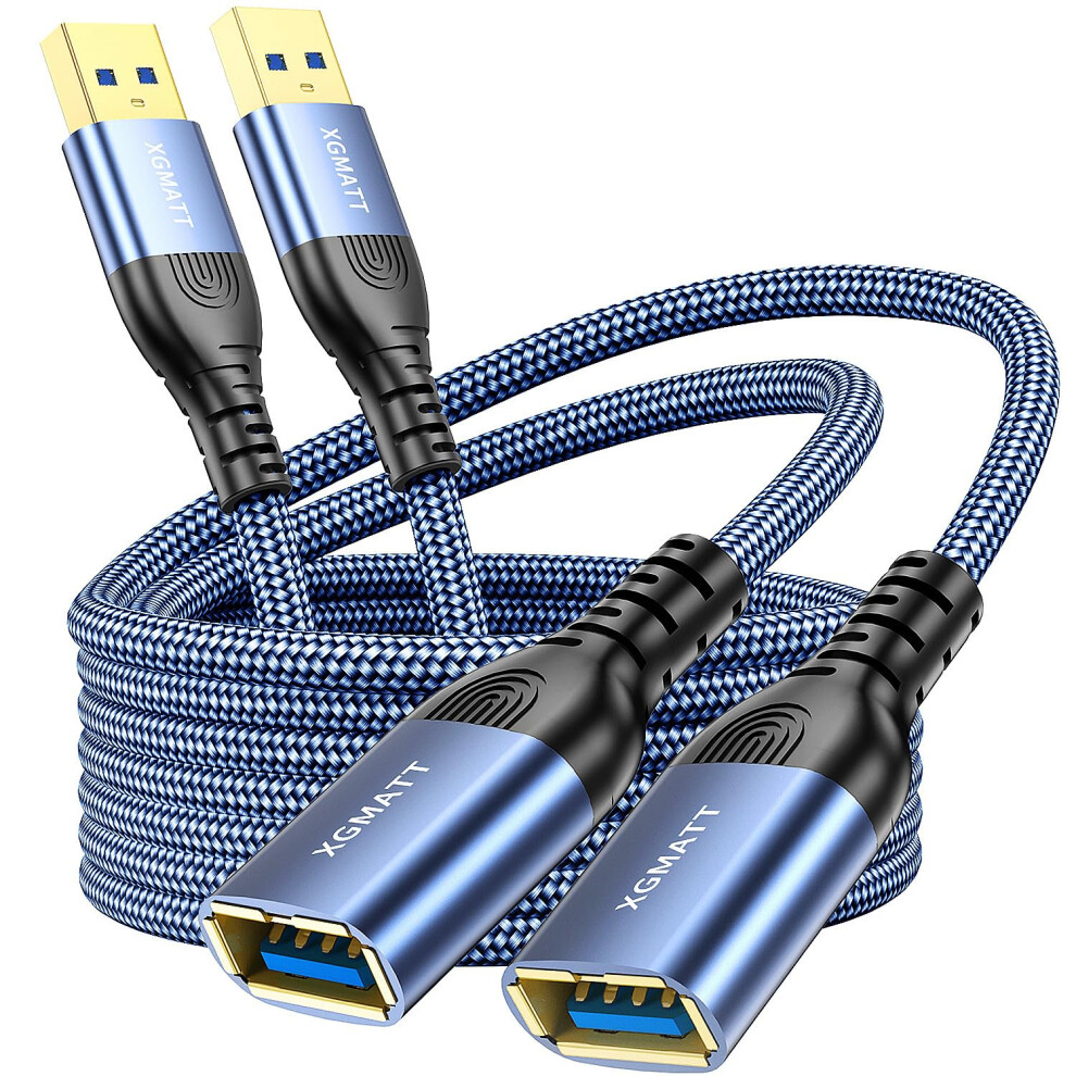 Xgmatt Usb 3.0 Extension Cable (2M-2Pack), Usb Type A Male To Female 5Gbps Data Sync Usb Extender Cord Compatible With Printer, Scanner, Keyboard 9080201628549
