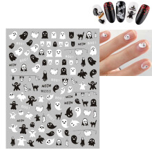 Halloween Nail Stickers 12 Sheets SelfAdhesive Cute Skull and Ghost Decals for DIY Nail Art