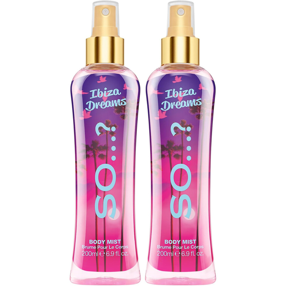 Soâ¦? Summer Escapes Womens Ibiza Dreams Body Mist Fragrance Spray 200ml (Pack of 2)