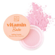 The Beauty Crop Vitamin Babe Setting Powder - Talc-Free Loose Powder for Flawless Finish - Pink Shade - 0.35 oz