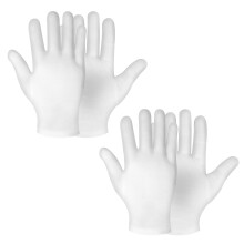 Moisturizing Cotton Gloves for Dry Hands Overnight Hydration White Gloves for Sleeping 2 Pairs