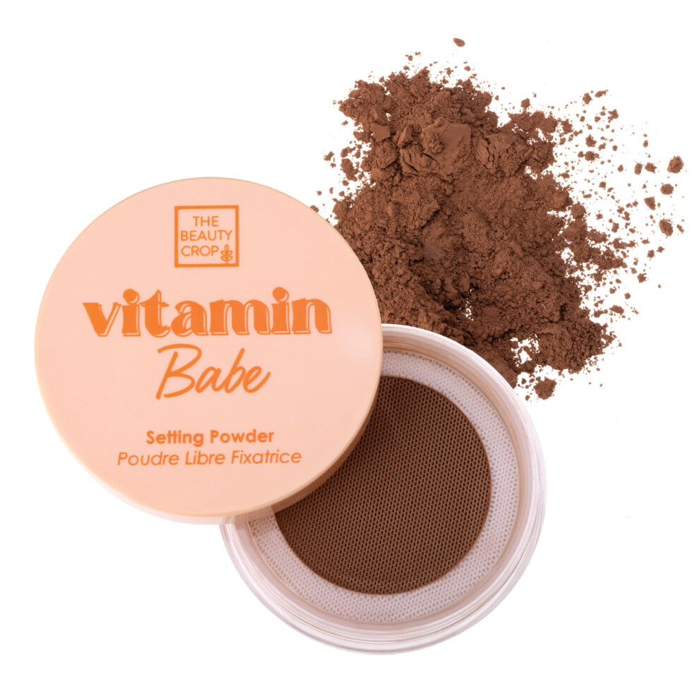 The Beauty Crop Vitamin Babe Setting Powder - Talc-Free Loose Powder for Flawless Finish - Rich Shade - 0.35 oz
