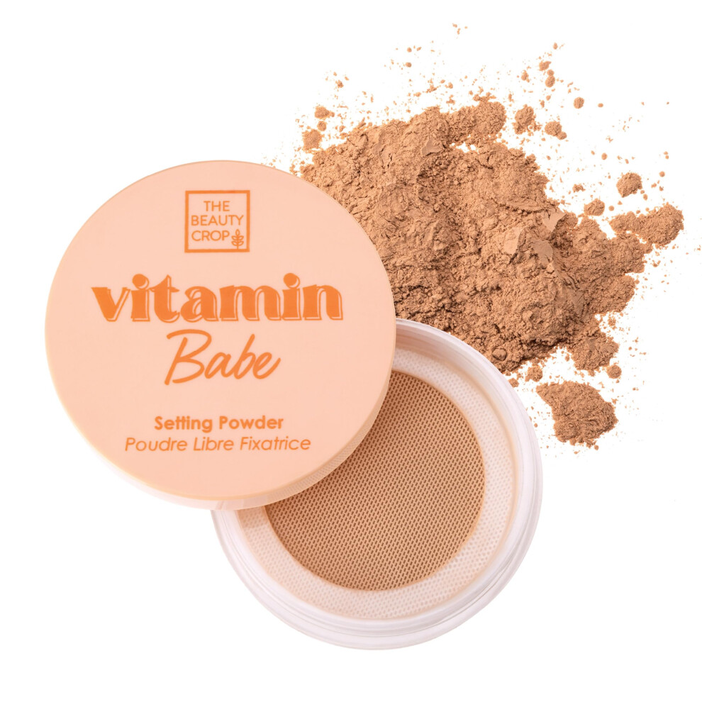 The Beauty Crop Vitamin Babe Setting Powder - Talc-Free Loose Powder for Flawless Finish - Medium Shade - 0.35 oz