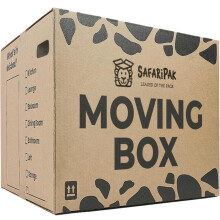 SAFARIPAK - 15 Pack Strong Extra Large Reusable Cardboard Storage Packing Moving House Boxes 52cm x 52cm x 40cm with Carry Handles and Room List Check