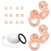 JUSTRVN Ear Plugs for Concert, 2 Pairs of Noise Reduction Earplugs 25dB-30dB with 8 Ear Tips&Carry case,Reusable Hearing Protection earplugs for
