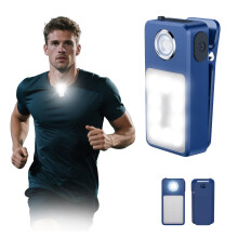 Clip On Torch, LED Running Light, USB Rechargeable Night Running Chest Light Hands Free, 3 Modes IPX7 Waterproof Flashlight Safety Lights for Run
