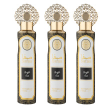 Designer Fragrances Safaa Oud 3 Pack Bundle - Luxury Air Freshener Cans - For Home & Vehicles – Natural Oils, Lasting Smell Spray – Deodorise & N