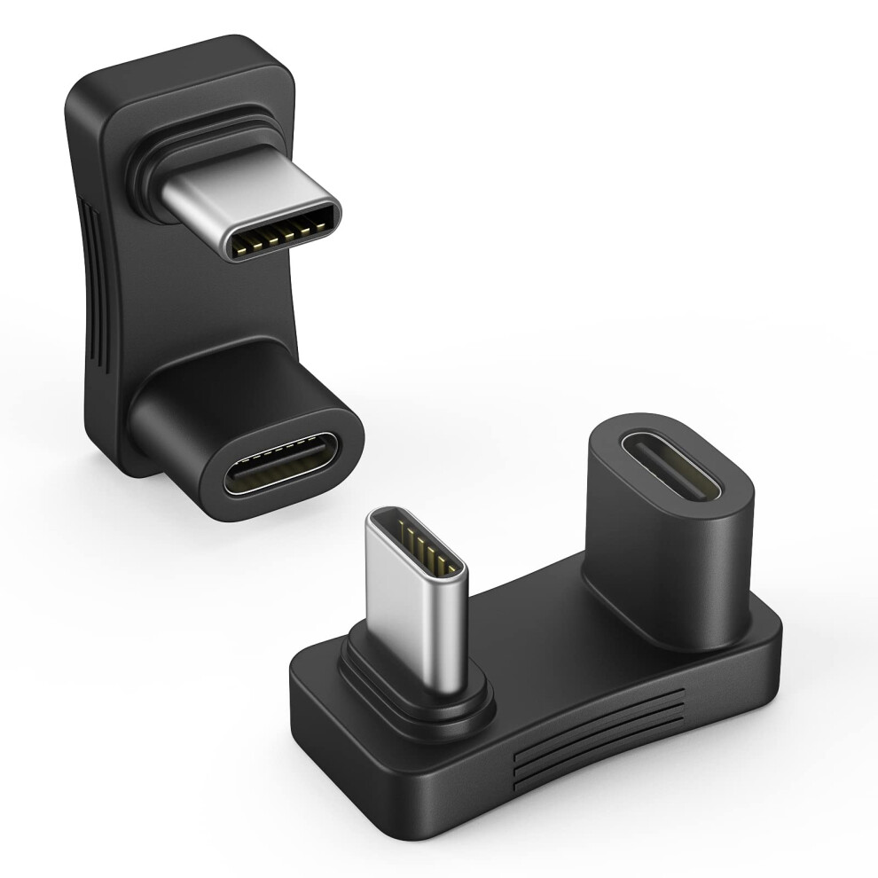 Moko 180 Degree Angle Usb C Adapter 2Pack, U Shape Usb-C Adapter With Pd 100W/10Gbps, Type-C 180 Angle Extender For Steam Deck,Switch 2(Not For V 9080891811603
