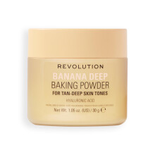 Revolution Loose Baking Powder, Makeup Setting Powder for a Luminous Finish, Absorbs Shine & Excess Oils, Vegan & Cruelty-Free, 30g, Banana Deep