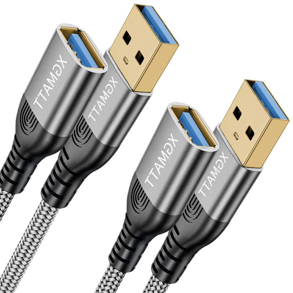 Xgmatt Usb 3.0 Extension Cable (2M-2Pack), Usb Type A Male To Female 5Gbps Data Sync Usb Extender Cord Compatible With Printer, Scanner, Keyboard 9080498289294