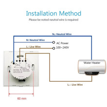 Wifi 40A High Power Water Heater Switches Tuya Standard Luxuray Glass Touch Timer Voice Control A EU Plug