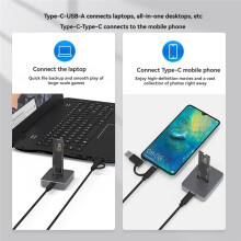 M.2 Nvme/ Docking Station USB3.1 Gen2 10Gbps SSD Drive External Reader Supports 2280 2260 2242 2230 SSD
