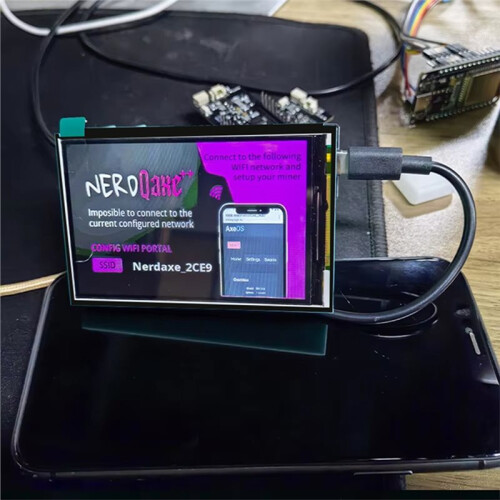 3.5-Inch Display Screen Applied to NerdQaxe and NerdOCTAXE Bitcoin Mining Machines Black 2