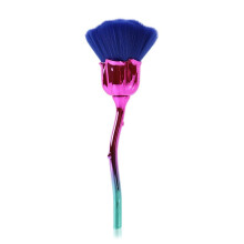 Soft Rose Shaped Nail Dust Brush with Gentle Fiber Bristles for Acrylic Nail Art and Makeup