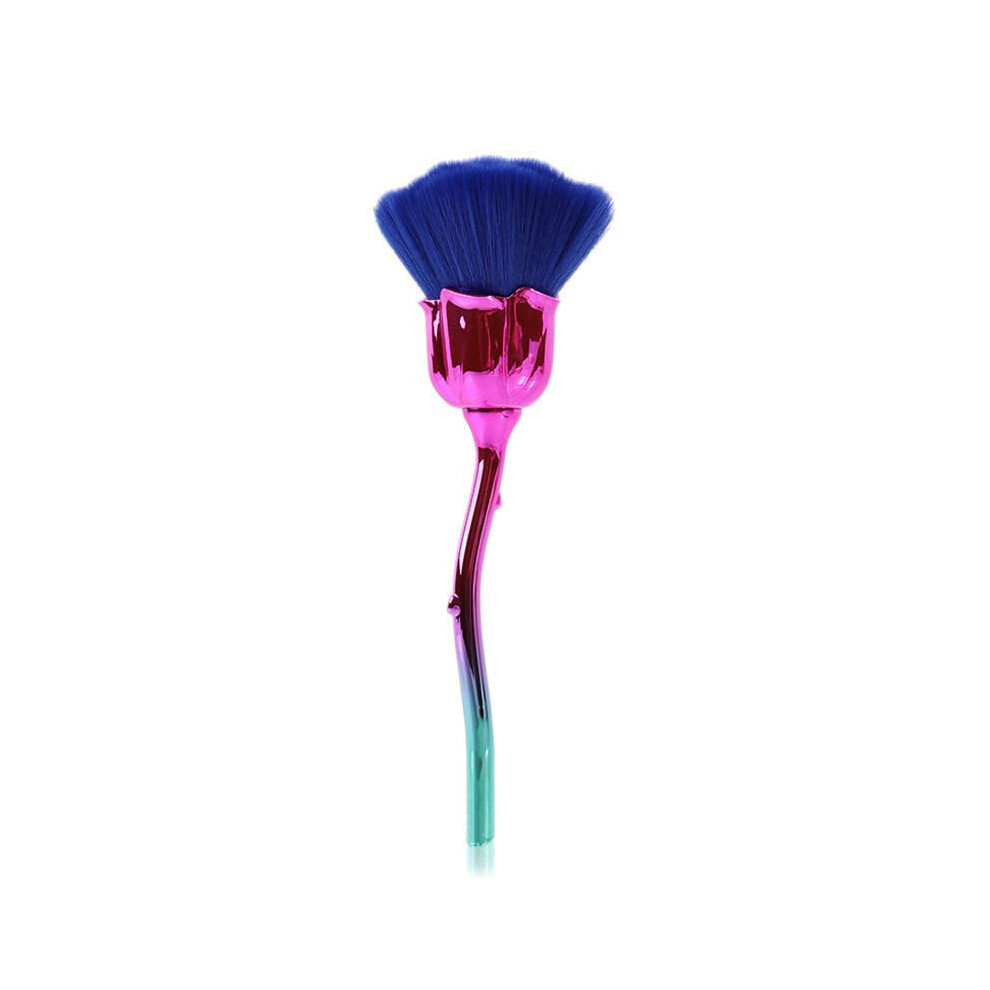 Soft Rose Shaped Nail Dust Brush with Gentle Fiber Bristles for Acrylic Nail Art and Makeup