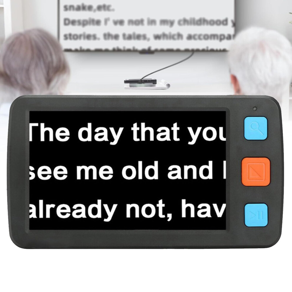 Black 5 Inch Digital Video Magnifier With Auto Focus, Electronic Reading Aid For Low Vision Users,
