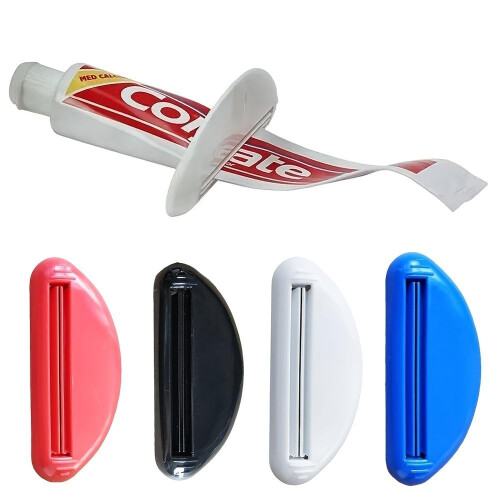 4pcs Plastic Toothpaste Tube Squeezer Set for Home and Travel, Convenient Compact Organizer Tool