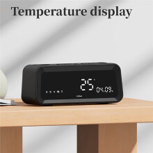 Digital Alarm Clock Speaker Radio Temperature Date Week Display Outdoor Camping Home Décor Rechargeable