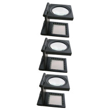 3pcs LED Magnifying Glass with Light for Reading and Crafts, Clear Optical Lens, Stable Base