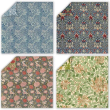 Vintage William Pattern Scrapbook Paper, 24 Sheets 12x12 Inch Double Sided for Crafting