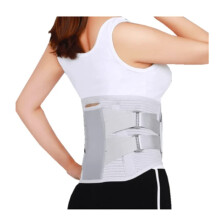 Orthopedic Lumbar Decompression Back Support Belt with Heat Therapy and Steel Plates, Adjustable Brace for Sciatica and Posture Correction, Gray XL