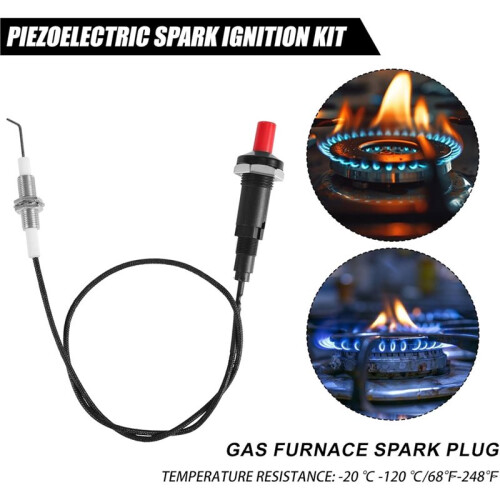 2pcs Piezo Igniter Propane Push Button Threaded Electrode Grill Igniter Kit for Gas Fireplace Oven Kitchen Accessories 2