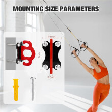 3 PCS Resistance Bands - Workout Wall Mount & Door Anchors for Hanging Straps, Home Gym & Physical Therapy