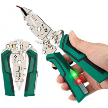 Folding Wire Stripper Pliers Foldable Wire Stripper Cutter Crimper for DIY Electricians Internet Engineers Home Office